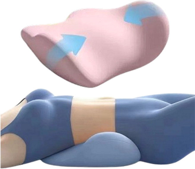루미에르 허리베게 바른자세 수면 요추베게 쿠션, 1개, 핑크