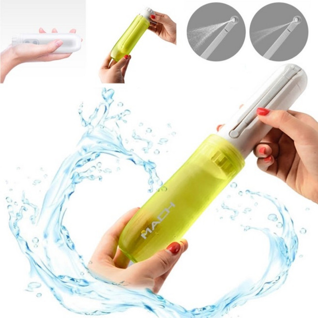 MACH 건전지식 핸디형 비데 휴대용 경량 가벼운 소형 미니 작은 무선 여행용 캠핑 방수, 화이트