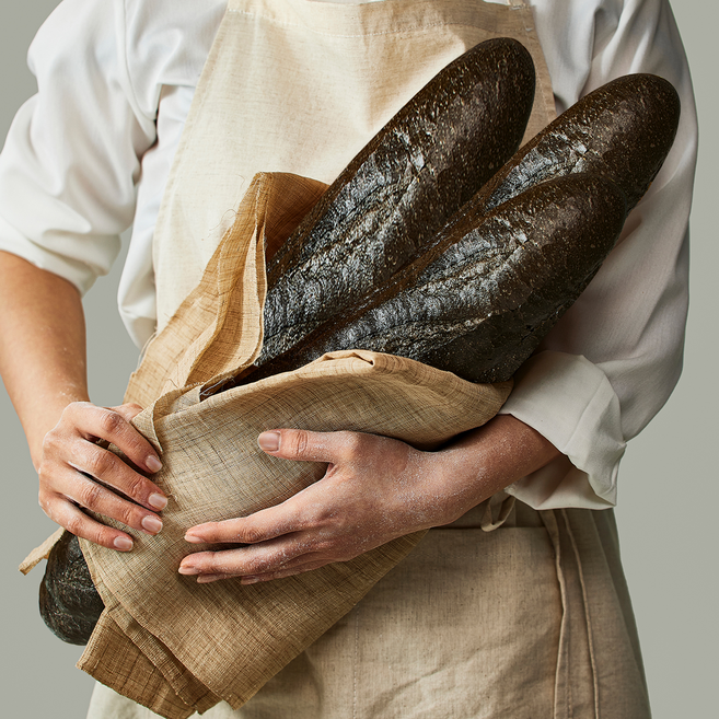 CFC브레드팩토리 수제 먹물 바게트, 8개, 80g