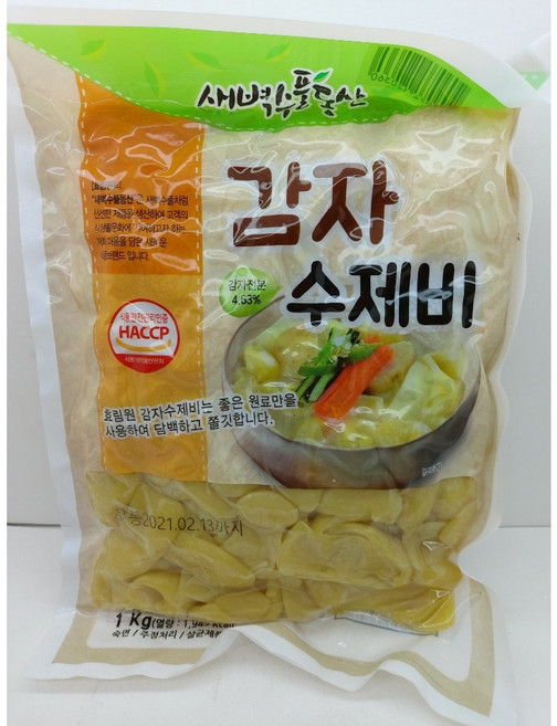 새벽수풀동산 감자수제비 1kg Haccp 인증 (하루 배송 99%), 1개