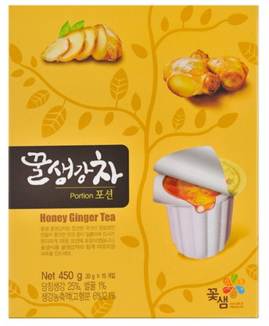 꿀생강차 30gX15T 꽃샘식품, 없음