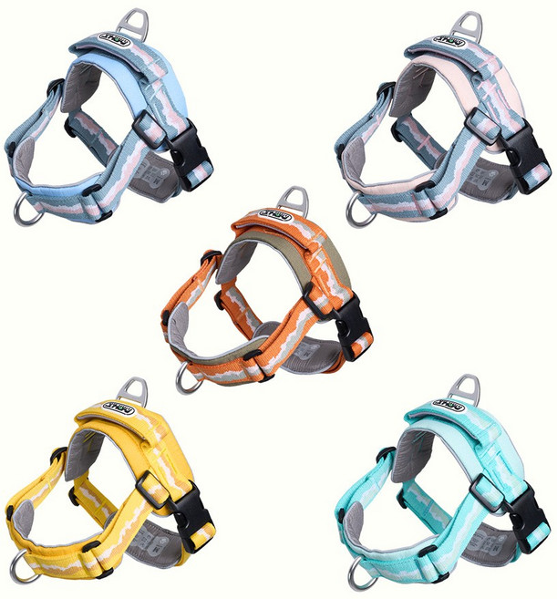 하웃 SYNC 강아지 L형 하네스 앞섬방지 리드줄 HARNESS, 1개, 스트로베리 쉐이크(핑크)