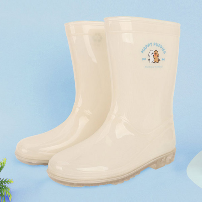 몰티즈 아동용 장화 심플 반투명 여아 초등 주니어 학생 레인부츠 어린이 신발
