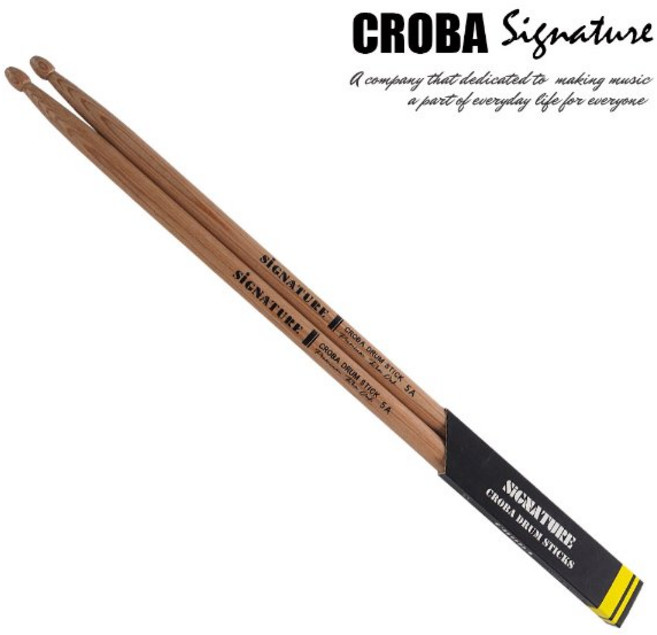 크로바 프리미엄 레드오크 드럼스틱 5A 각인무료 1SET 12조, 레드오크5A(일러스트 밴드 각인), 1개