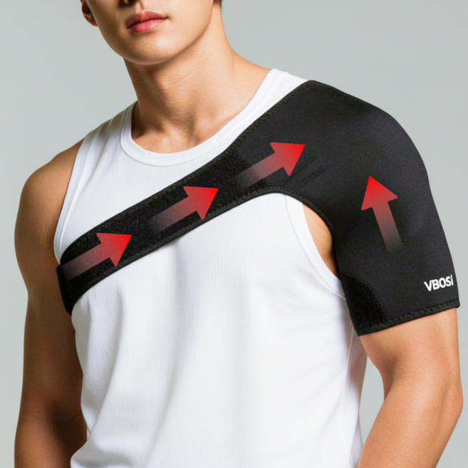 레츠굿 회전근개 어깨 보호대, 블랙, 1개