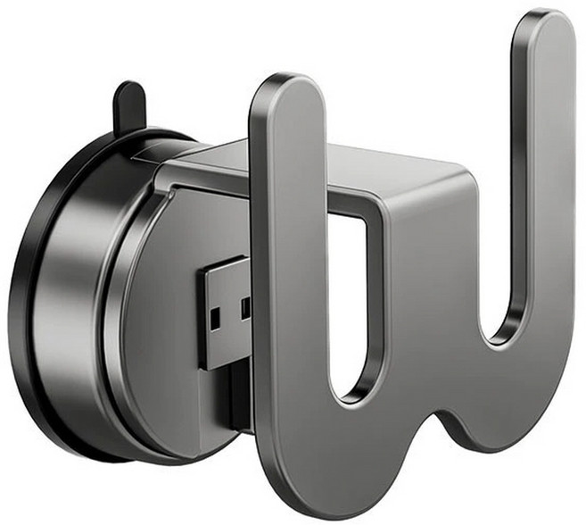 H CONNECT 무타공 욕실 슬리퍼 거치대 흡착식, 블랙, 1개