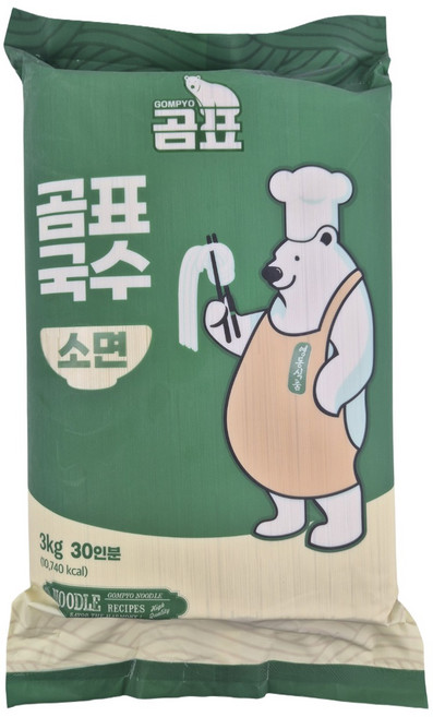 원하프곰표국수(소면) 3KG영동식품, 1개, 3kg
