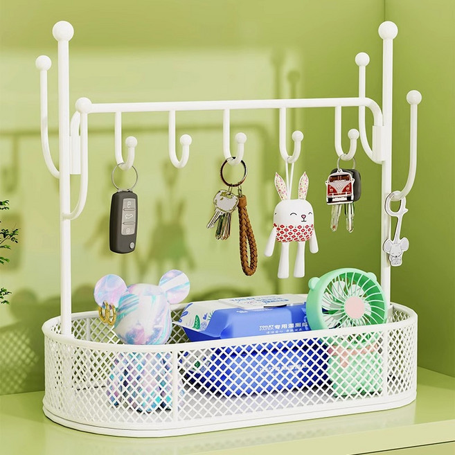 HOSTK 다용도 수납 선반 인테리어 소품, 1개, 흰색