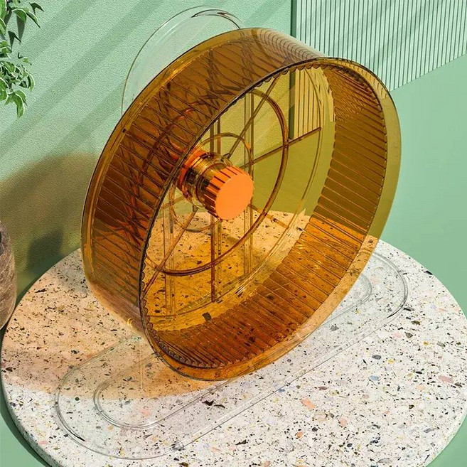 햄스터 쳇바퀴 브래킷 러닝 휠 넓은 Djungarian 운동 더블 베어링 높이 조절 가능 소형 동물 제품, 옵션01) 21cm, 옵션03) Orange and bracket.