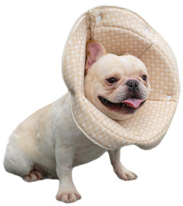 반려동물 접이식 스펀지넥카라 강아지 고양이용, L: 목 둘레 35*48, 1개