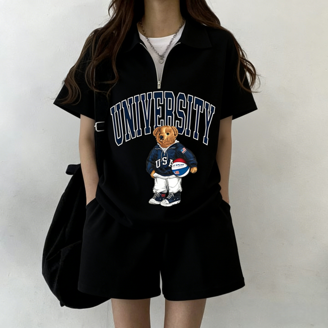 스타일닥터 여성 반팔 반바지 세트 트레이닝복 상하의 세트