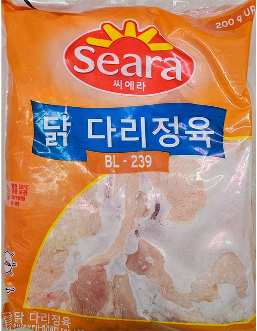 뼈없는 순살 닭다리살(닭정육)2kg 냉동, 2kg, 1개