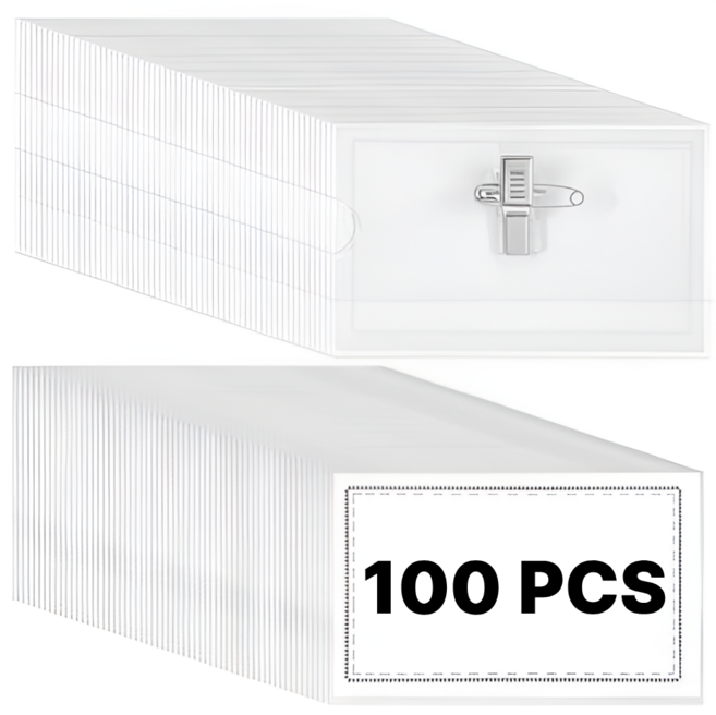 담다 대용량 100개입 옷핀집게형 명찰, 단품