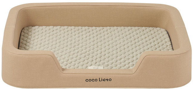 코코리에또펫 갤럭시 항균구리 듀라론 쿨 프리미엄 에어네트 펫침대 생활방수 스크래치 보풀 방지, 1개, 베이지