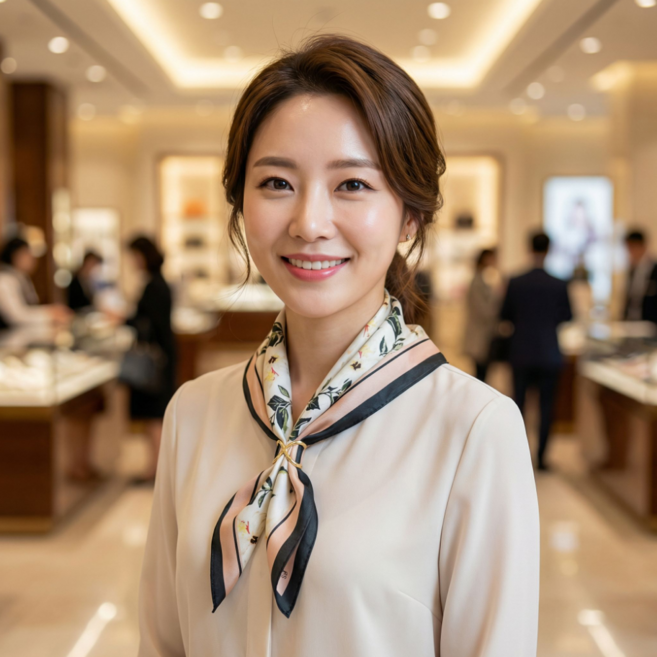 닥스 손수건 플라워 꽃무늬 패턴 디자인