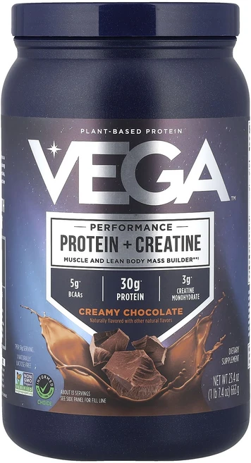 새해 건강을 선물하세요 Vega 운동 능력 단백질 + 크레아틴 크리미 초콜릿 맛 663g(1lb 7.4oz) 특별관리진행, Vega운동능력단백질크레아틴크리미초콜릿맛663g1lb7, 1개 - 쿠팡