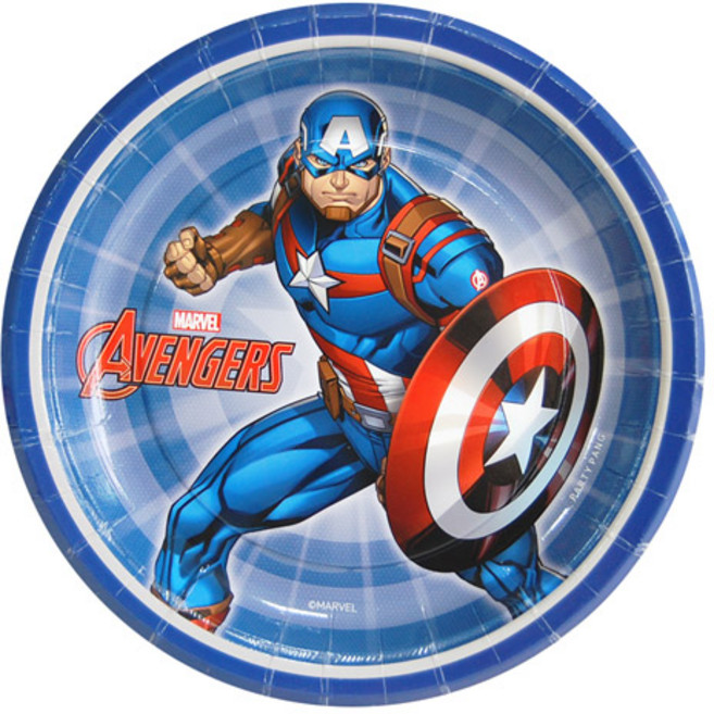 피플스파티 마블 캐릭터 파티접시 어벤져스 18cm, 6개입, 1개