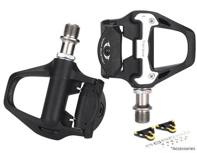 웨스트바이킹 로드 자전거 105급 클릿 페달 YPZ092, 실버, 1개