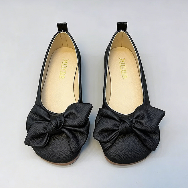 WIHOLL 여성 빅사이즈 리본 플랫슈즈 로우컷 데일리 출근화