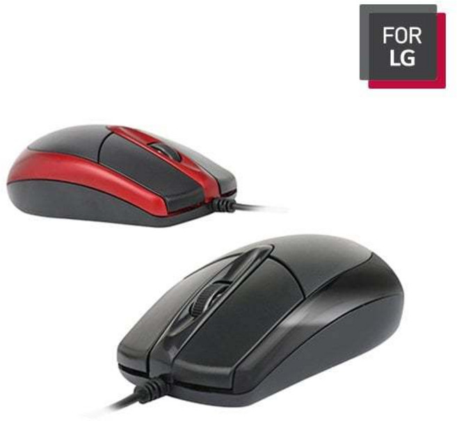 LG 유선 마우스 LGC-M1200 가벼운 터치감 부드러운 트랙킹 USB타입 유선마우스, LG유선마우스 LGC-M1200 레드