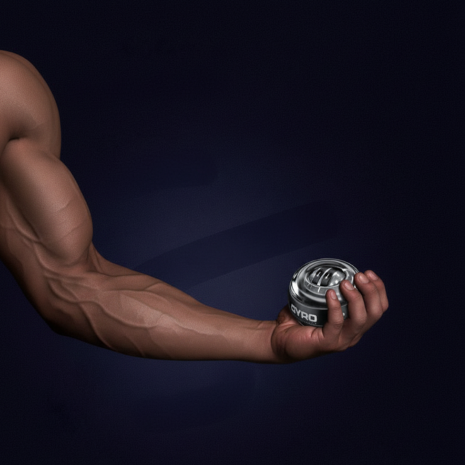 에브리브랜드 팔목 강화 자이로볼 전완근 운동, 블랙, 1개