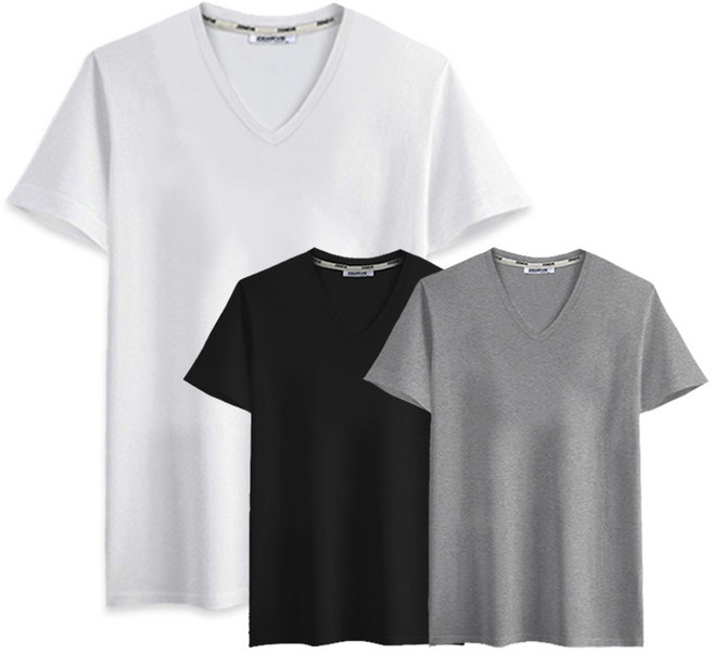 제네브 [1+1+1] 3장기획세트상품 / 국내생산 남여공용 면20수 반팔브이넥 3장세트