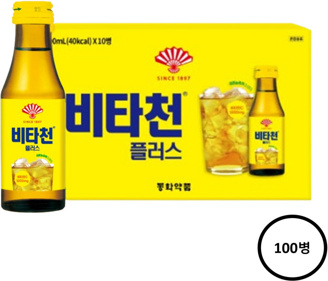 부채표 비타천 플러스, 100ml, 100개