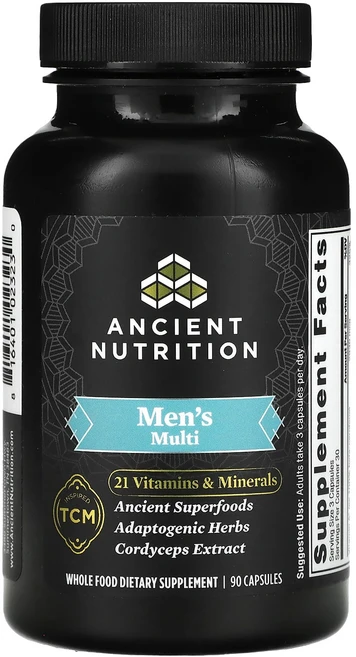 Ancient Nutrition 남성용 멀티 캡슐 90정, AncientNutrition남성용멀티캡슐90정, 1개 - 쿠팡