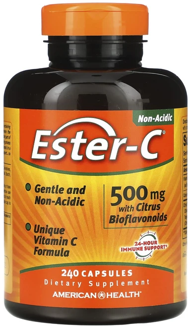 American Health 시트러스 바이오플라보노이드 함유 Ester C 500mg 캡슐 240정, AmericanHealth시트러스바이오플라보노이드함유E, 1개 - 쿠팡