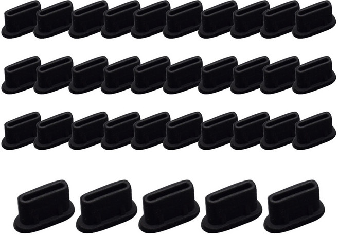 리빙준 C타입 충전 단자 포트 마개, 35개, 블랙