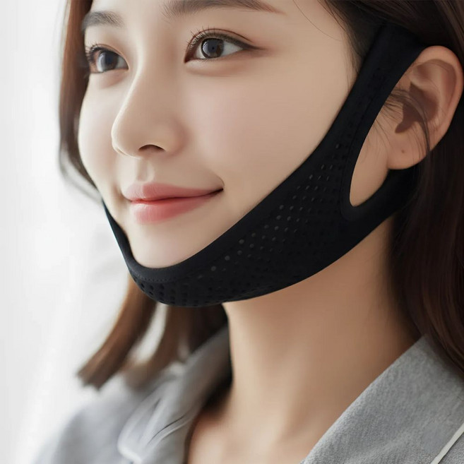 노바앤코 입벌림 방지 통풍형 밴드, 블랙, 1개, free