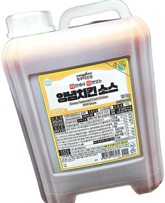 청우 순한 맛 치킨 소스 10kg 업소용치킨소스, 1개