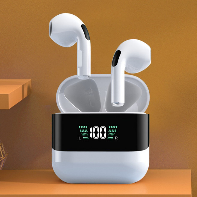 무선 블루투스 이어폰 듀얼 드라이버 저음 강화 오픈형 무선이어셋 노이즈캔슬링 기능 포함 가성비 이어폰 스포츠용 케이스 포함, LYZ-디지털 듀얼 이어폰 블루투스, 단일 모델