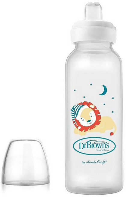 닥터브라운 내로우넥 스파우트 시피 젖병 250ml 플라밍고, 싱글, 1팩, 라이온