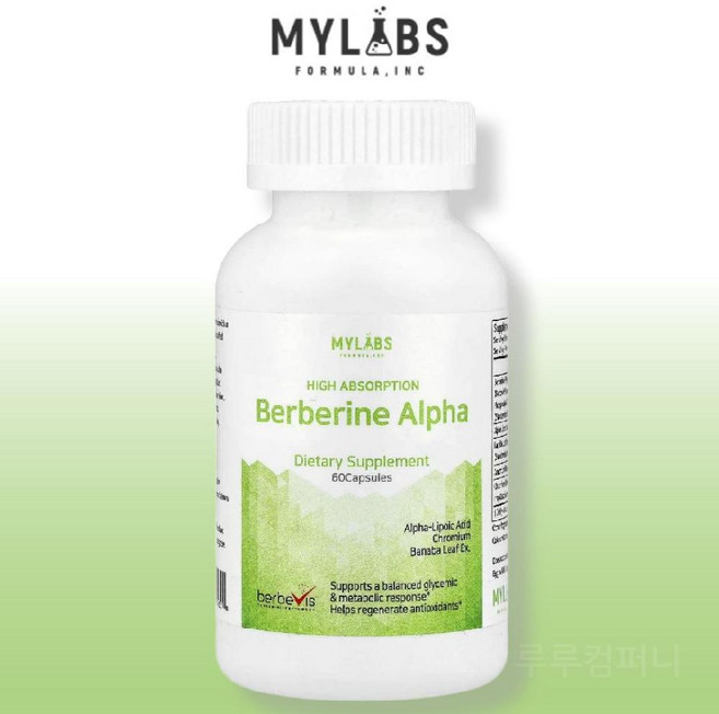 마이랩스 베르베린 파이토좀 피토솜 베르베비스 알파 60캡슐 1병 바나바잎 크롬