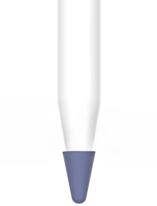 Apple Pencil 1/2 通用 軟矽膠筆尖套 輕柔防滑 耐磨靜音, 筆尖套-薰衣草灰色(單個), 1個