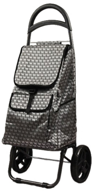 특대형 시장바구니캐리어 접이식 카트 쇼핑 바퀴달린 핸드 폴딩 손수레 가방 장보기 마트용, 그레이 알파벳, 1개