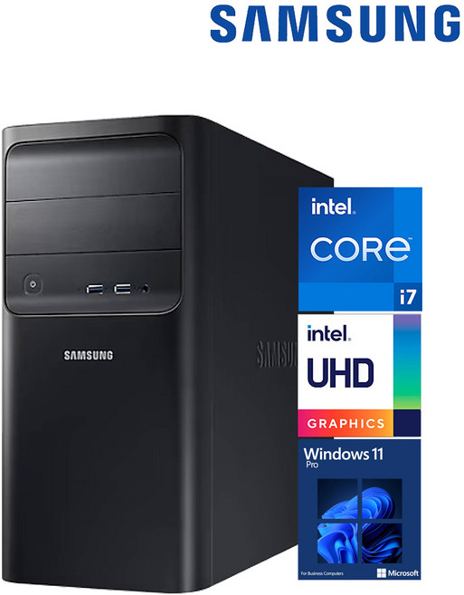 삼성전자 컴퓨터 i7-8700 T8A 정품 윈도우11 Pro 탑재 사무용 데스크탑 PC 본체, T8A / i7-8700, 블랙, 500GB, WIN11 Pro