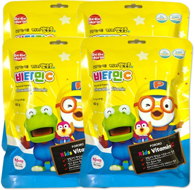 태양생활건강 뽀롱뽀롱 뽀로로 비타민C, 50정, 4개