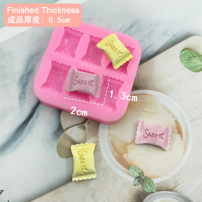 치즈 쿠키 와플 초코 캔디 생크림 종류 음식 모양 장식 초콜릿 케이크 도넛 크리 금형 도구 부드러운 실리콘, 5115, 1개