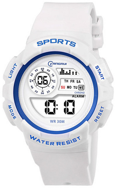 [SUNOEL] 3기압 방수 학생 전자 손목시계 MR-2109 여분 건전지 사은품 한글 설명서 정품 아크릴 케이스