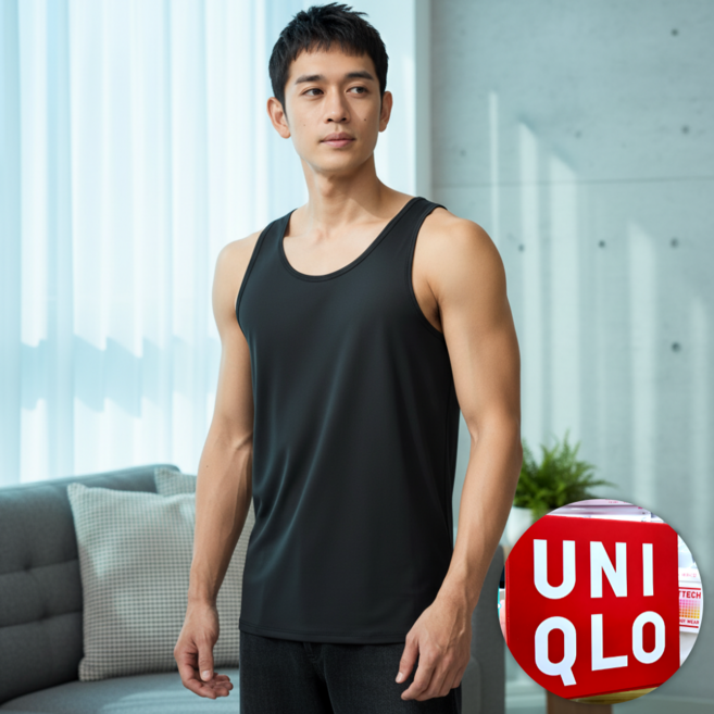 유니클로 에어리즘 메쉬 남성 쿨링 러닝 쿨 나시 이너 티셔츠