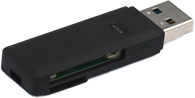 모조리 USB 3.0 블랙박스 SD 멀티 카드 리더기, 블랙, 1개