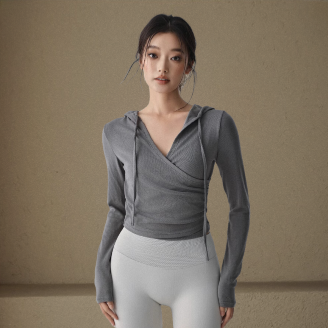 요피 셔링 후드 롱슬리브