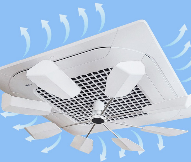 국내제작 제노믹스 천장형 시스템에어컨 순환팬 실링팬 바람막이 NRW-3000, 화이트, 1개