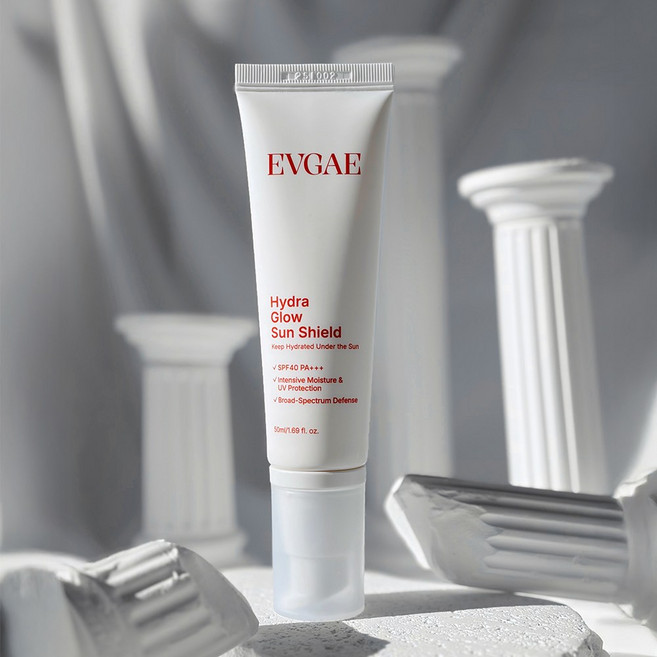 에브게 하이드라 글로우 선쉴드 수분 선크림 50ml 1개 SPF40 PA+++