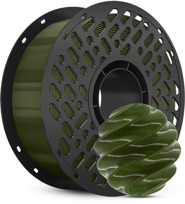 CaiLab PETG 3D 프린터 필라멘트 1.75mm 1kg 고인성 친환경 소재 | 뱀부랩 3D 프린터(P1S P2S A1등) 호환, 올리브 그린, PETG 1KG