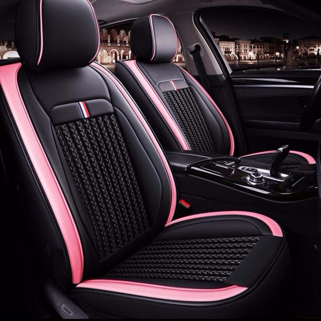 제이제이모터스 코나카시트 푸조 카시트커버 올란도 3p세트 전차종가능 기성품커버, 스타일팩 풀세트 핑크, 1개