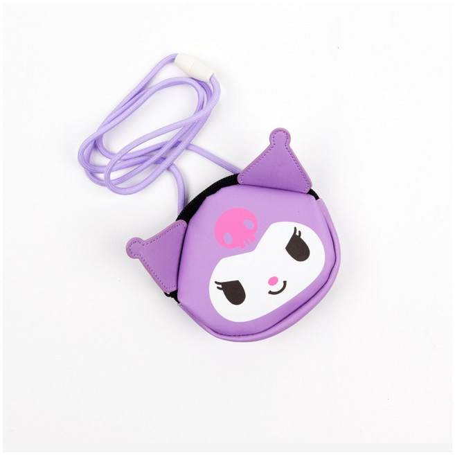 산리오 캐릭터즈 귀여운 얼굴모양 페이스 목걸이형 동전지갑 이어폰 소품케이스