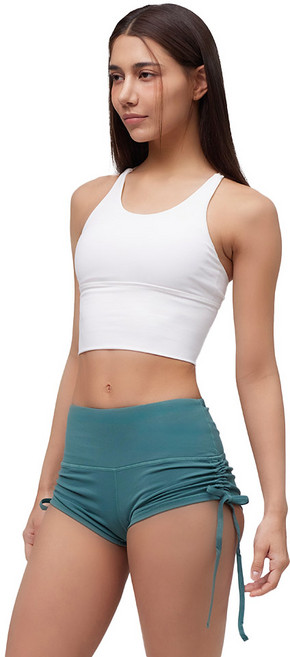 똑소녀 폴댄스 의상 폴웨어 폴복 폴쇼츠 사이드스트링 3부 2XL까지, 그린